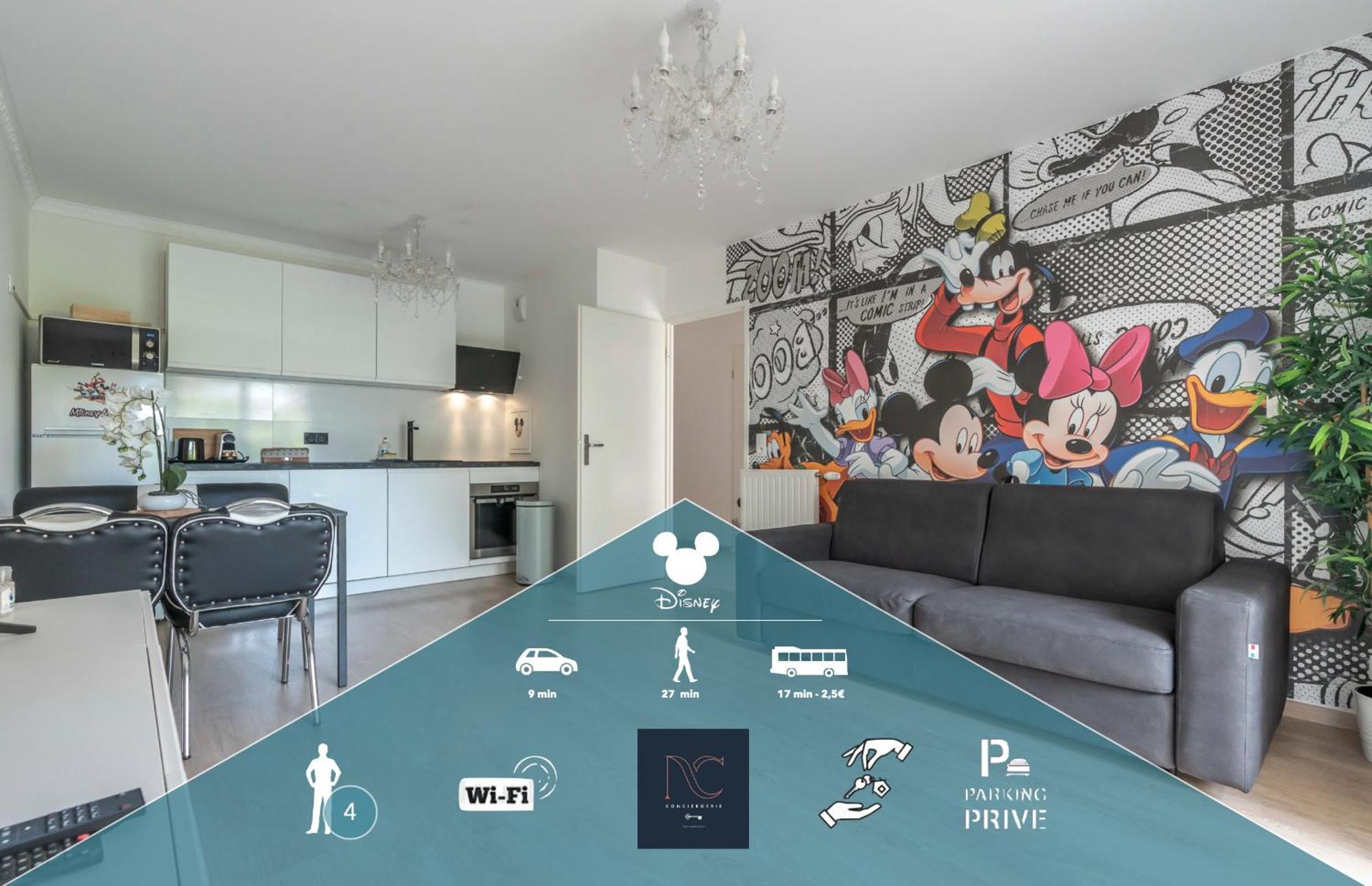 Disneyland-Paris 4Pers,Wifi, Parking Chessy  Exteriör bild